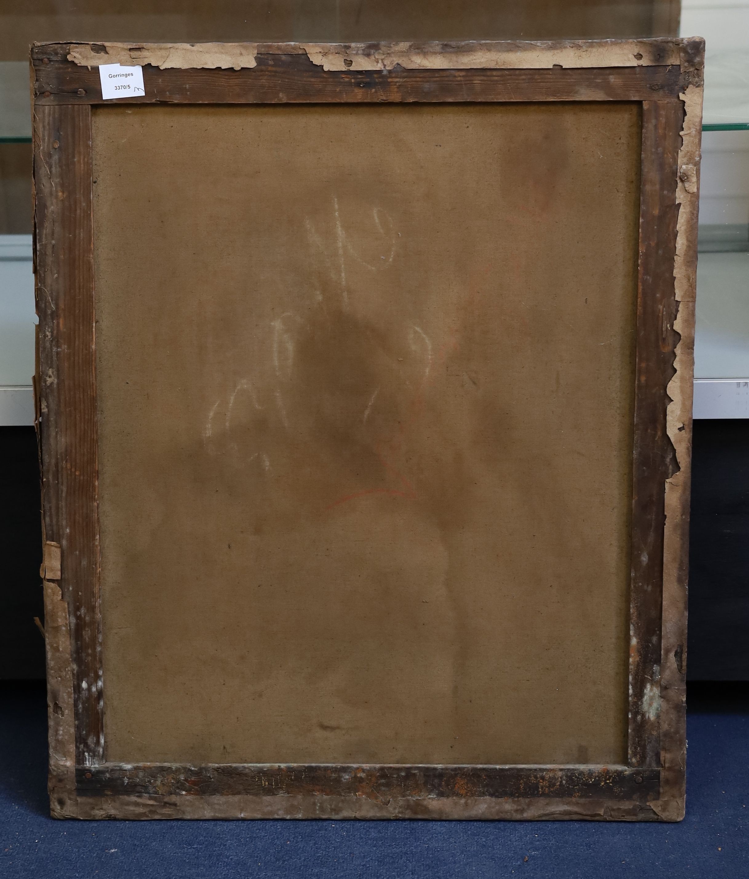 After Sir Godfrey Kneller (1646-1723), Portrait of King George II, oil on canvas, 76 x 63cm, unframed